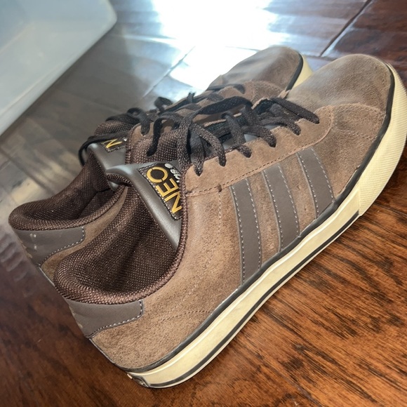 Adidas brown sneakers NEO Label adidas size 8.5 Men’s shoes dress up laced shoe​ - Picture 5 of 12